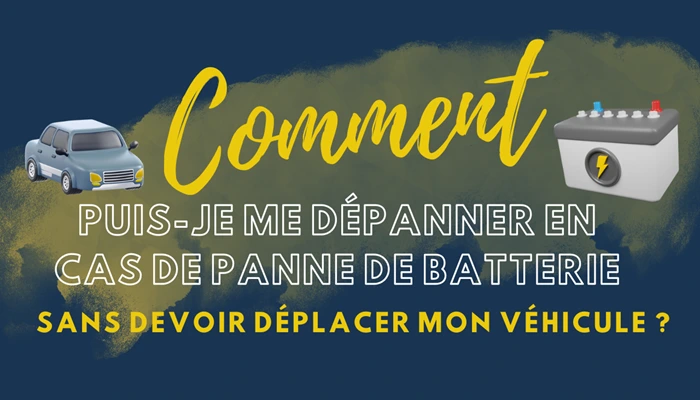 Comment puis-je me dépanner en cas de panne de batterie sans devoir déplacer mon véhicule ?